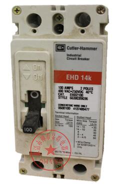 Cutler Hammer塑壳断路器 EHD2100 100A EHD 14K