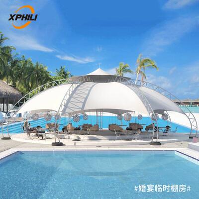 厂家直供户外婚礼婚宴棚房 临时性索膜建筑 支持测量安装