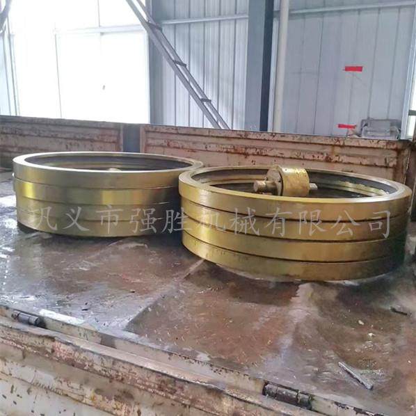 厂家批量生产烘干机配件滚圈大齿轮托轮挡轮轴合 多种规格制作