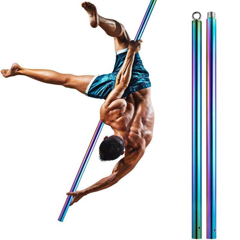 2米炫彩飞杆flyingpole钢管舞飞管悬挂管酒吧便携式双重安全设计