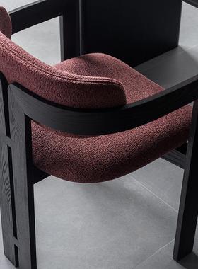 WGX-实木092椅子简约现代设计师实木餐椅售楼处洽谈椅商务家用靠