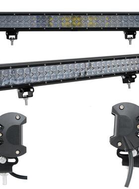 双排4D透镜180W汽车led长条射灯改装货车越野车顶前杠中网照明灯