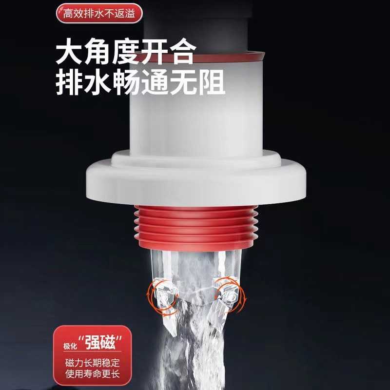 德国防臭塞圈地漏厨房洗菜盆止逆阀排水管防返臭下水管道堵口神器