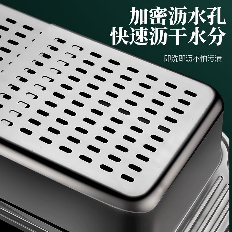 联娜304不锈钢水槽沥水篮可伸缩沥水架洗菜盆碗筷碟盘收纳置物架