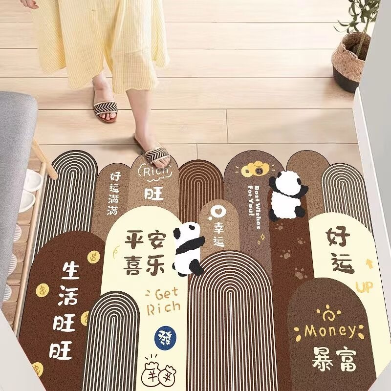 卡通入户门地垫进门门口脚垫2025新款玄关门垫防滑除尘可裁剪地毯