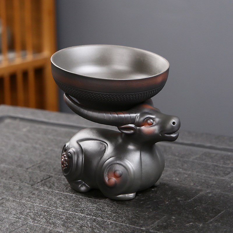 紫陶茶漏茶滤泡茶过滤网器家用陶瓷茶水滤茶器茶隔茶漏斗茶具配件