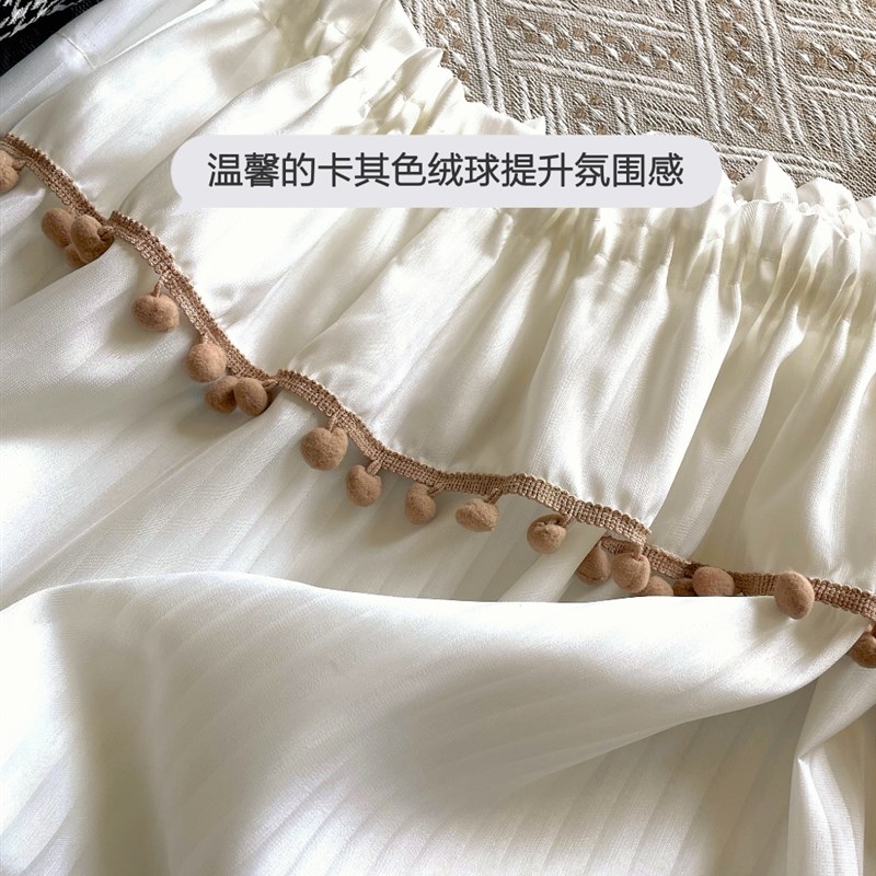 轻法式免打孔魔术贴粘轨柜子遮丑帘鞋柜书柜整体橱柜衣柜遮挡帘防