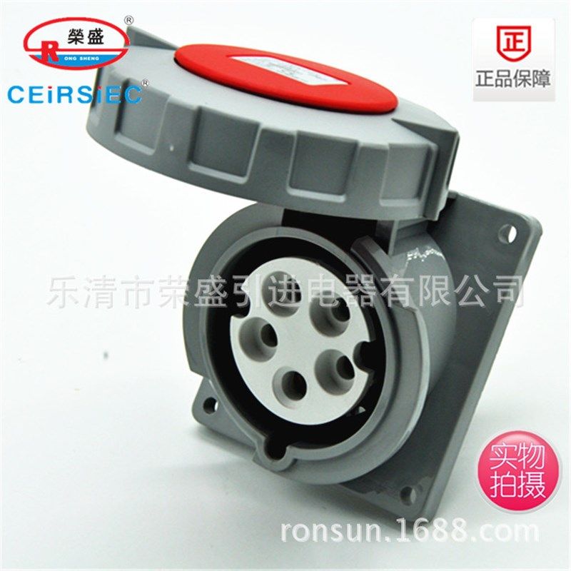 5孔32A荣盛CEIRSIEC工业防水防爆(暗装斜座)RS-1551 航空插座