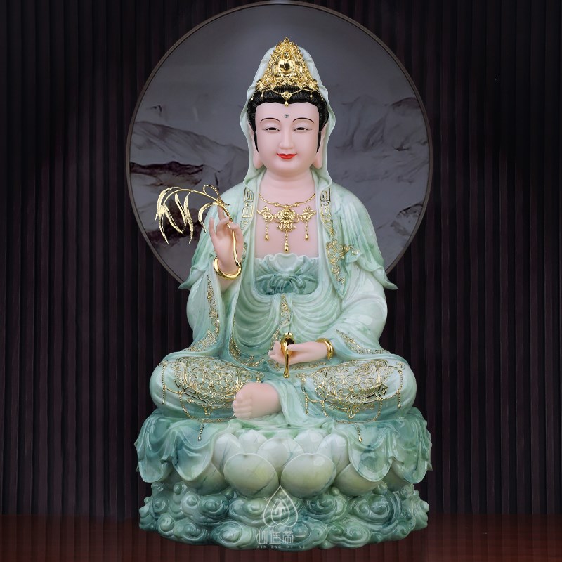 台湾全堂佛汉白玉观音菩萨佛像释迦牟尼地藏王菩萨弥勒佛娑婆三圣