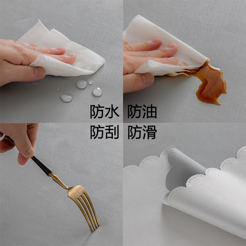 大圆桌布防水防油免洗轻奢高x级感酒店饭店餐桌转盘套家用圆形台
