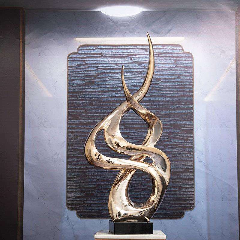 样板房客厅招财摆件树脂酒店玄关过道软装饰品雕塑工艺摆设艺术品
