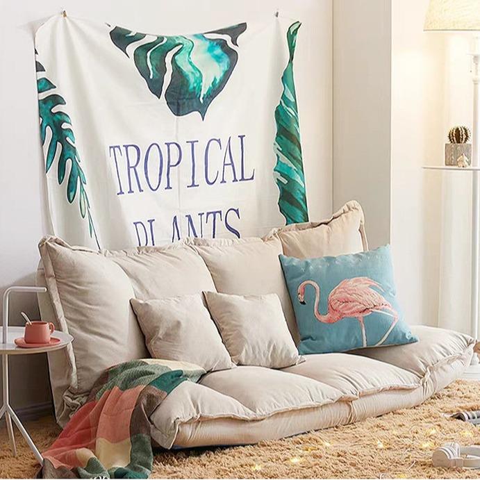 网红款卧室单人简易地上沙发床两用懒人沙发折叠双人小户型榻榻米