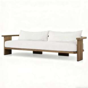 北欧现代简约实木沙发庭院别墅花园酒店民宿家具组合实木双人沙发