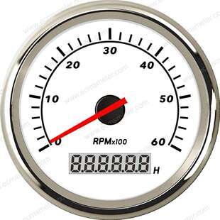 ECCW85mm螺纹改装汽车工程机械设备车指针转速表6000转 速比自设