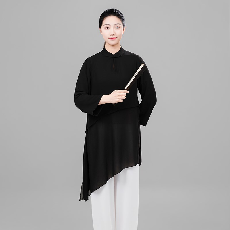 夏季2025新款太极服女款上衣单件太极拳八段锦练功服表演飘逸中国