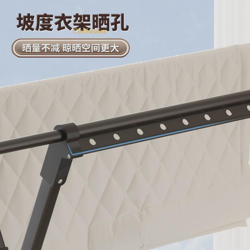 晾衣架落地折叠阳台衣杆伸缩凉卧室家用挂衣服晒被子室内外晒衣架