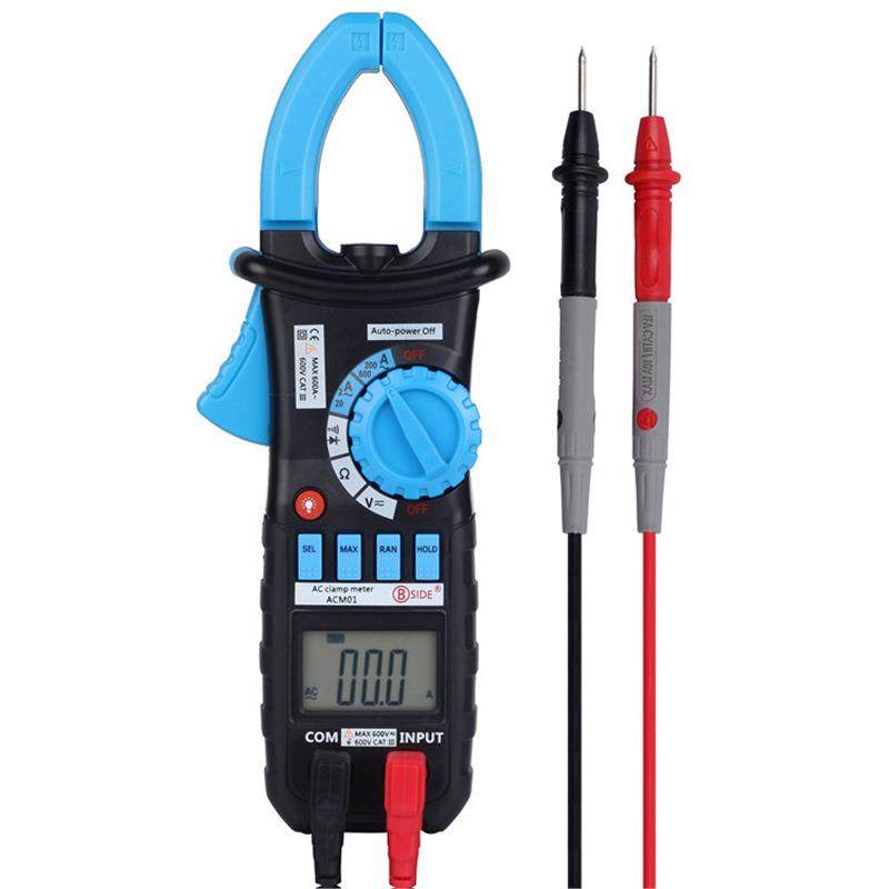 BSIDE数字钳形表ACM01手持万用表2000字自动量程600A交流钳形电流