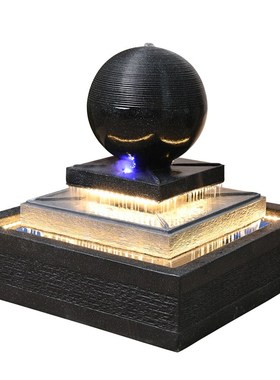 户外庭院鱼池客厅流水摆件圆球喷泉酒店造景招财欧式玄关落地装饰