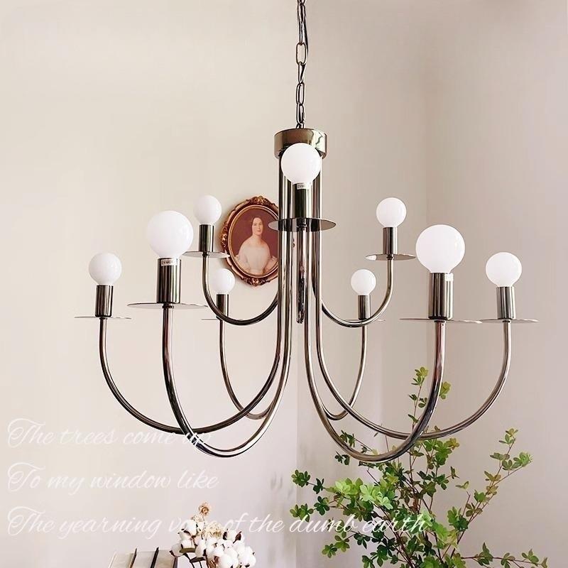 法式工业风复古吊灯北欧设计师款灯餐厅客厅吊灯卧室房间中古灯具