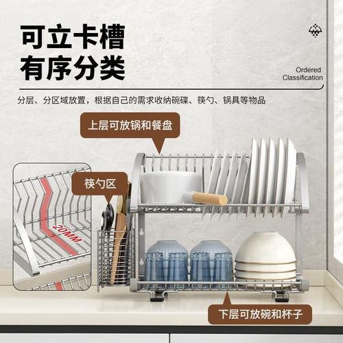 筷子篓沥水碗架不锈钢架碗碟厨具洗放用具收纳盒刀架餐具菜板架子