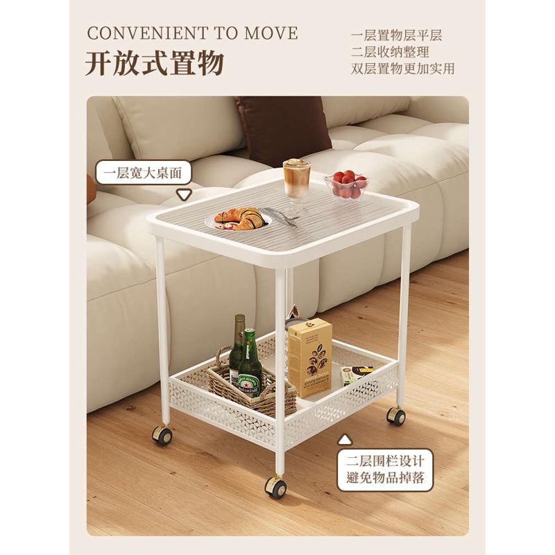 边几可移动茶几小桌子客厅沙发创意小方几家用简约迷你阳台小推车