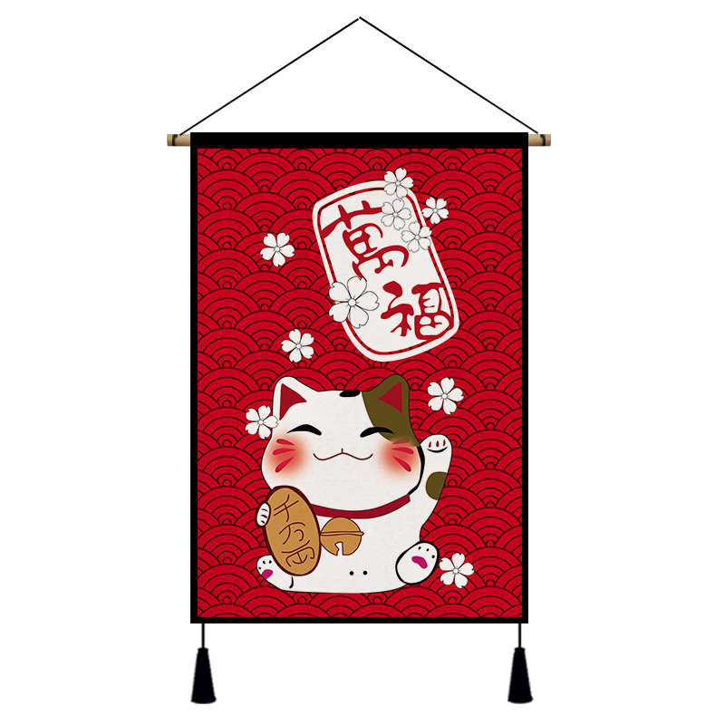 日式挂旗料理店布艺挂画客厅玄关装饰画和风寿司店居酒屋民宿挂布图片