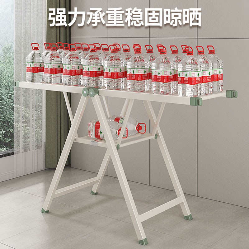阳台晾衣架落地式室内家用凉晒衣架加粗加厚折叠晾衣杆晒被子神器