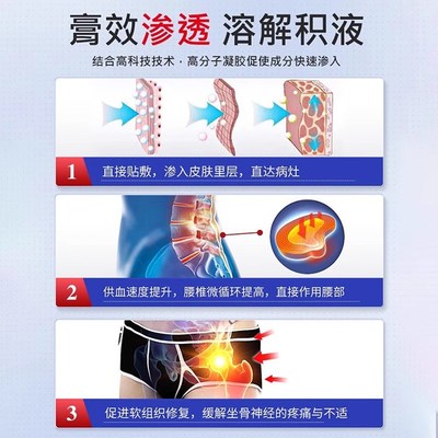 日本特效坐骨神经贴突出腰椎压迫痛腿麻屁股疼治通络专用膏药膏