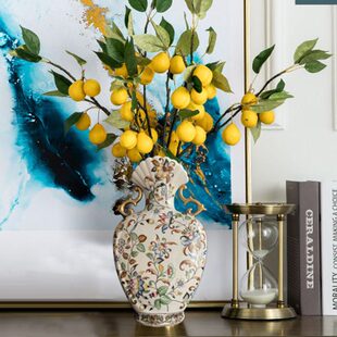 家居玄关干花装 餐桌软装 饰品 现代花瓶摆件客厅插花电视柜美式 欧式