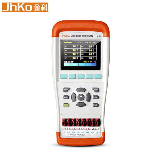 金科JK804/808手持式 温度测试仪 多通道测温仪温升巡检记录仪