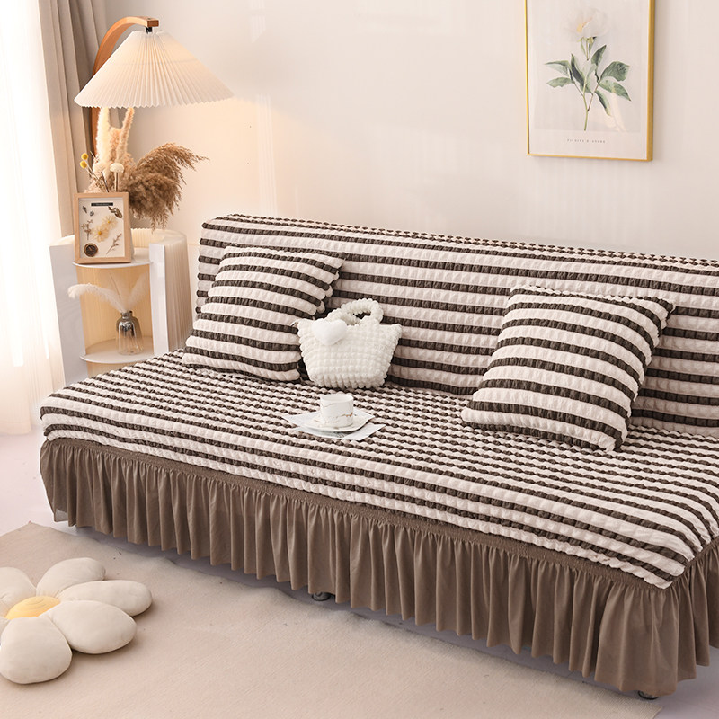 无扶手沙发套罩全包万能沙发垫保护套可折叠沙发床套全盖防滑欧式