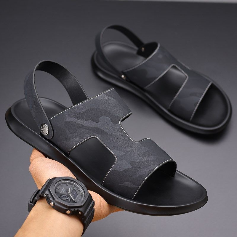 凉鞋男潮夏季2024新款外穿运动防滑软底沙滩鞋男士开车两穿凉拖鞋,流行男鞋,沙滩鞋,淘宝优惠券,粉丝福利购,淘宝优惠卷