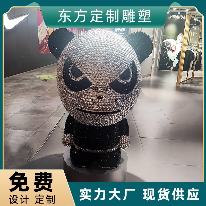 玻璃钢雕塑定f制卡通迎宾门童贴钻人物动物公仔大摆件商业美陈门