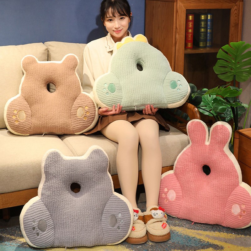 座椅靠垫办公室腰靠工位久坐护腰床头沙发抱枕可爱汽车靠腰枕靠背