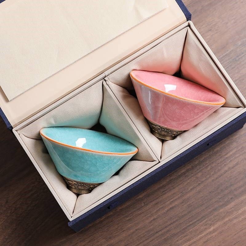 尚云品 冰片茶杯斗笠杯开片主人杯情侣对杯个P人专用单杯品茗杯子