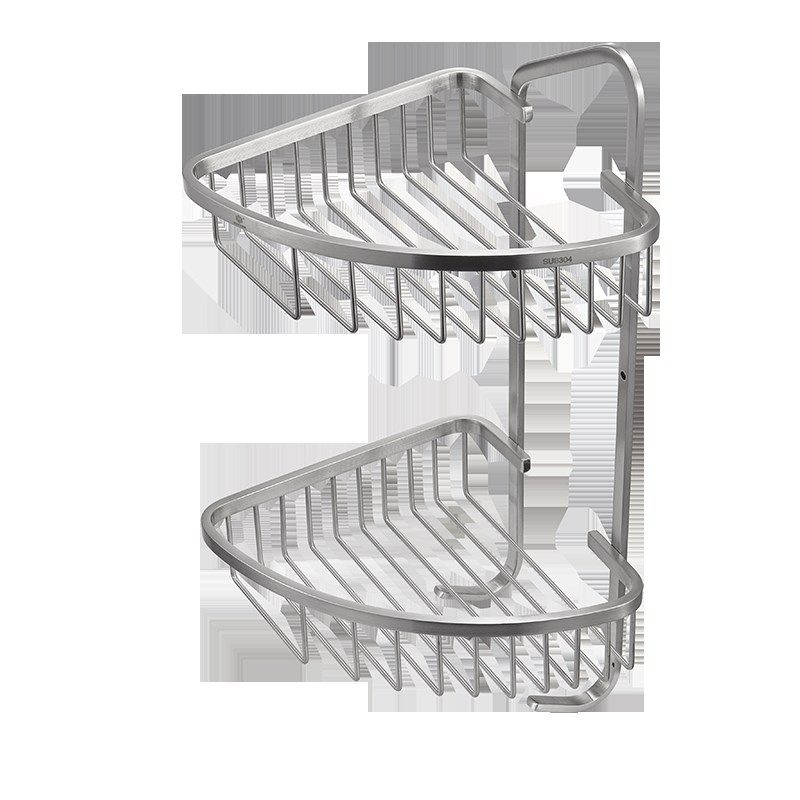 卫生间置物架304不锈钢浴室置物架2层洗澡间置物架双层三角篮,家装主材,浴室角架,淘宝优惠券,粉丝福利购,淘宝优惠卷