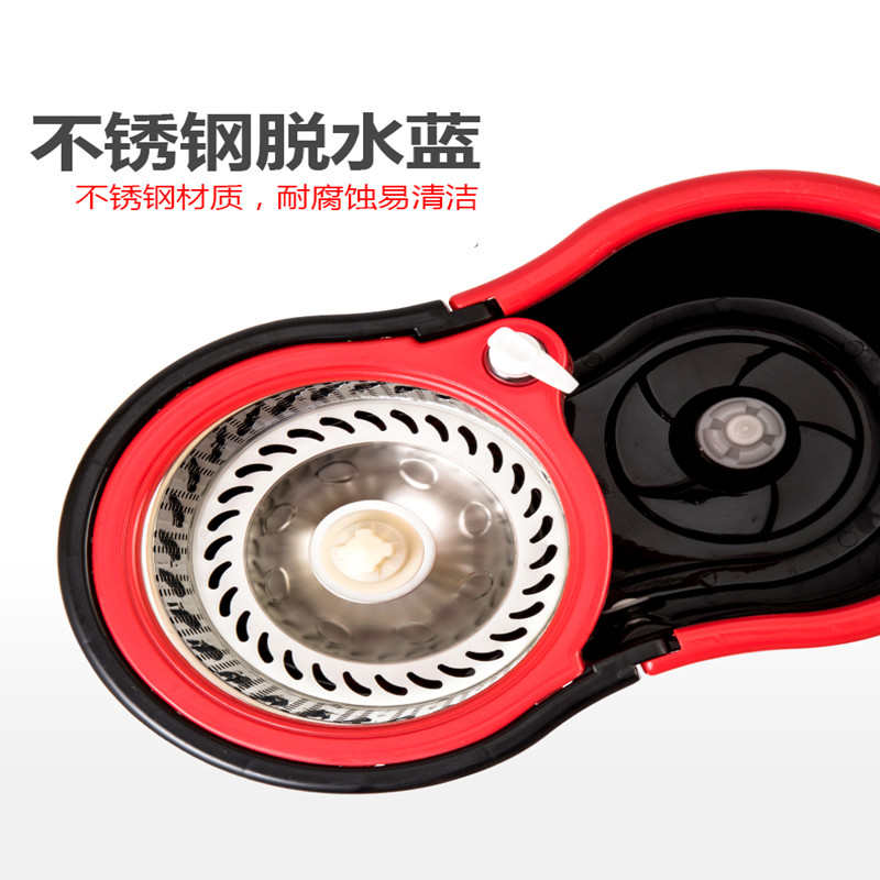 双驱动不锈钢蓝旋转桶子家用拖把手压脱水篮拖把桶身单桶筒配件