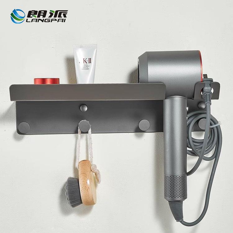 304不锈钢吹风机架多功能浴室风筒架轻奢卫生间收纳置物架免打孔