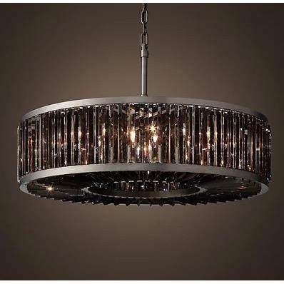 美式复古铁艺K9水晶吊灯简约餐厅客厅个性圆形乡村别墅水晶吊灯,鲜花速递/花卉仿真/绿植园艺,割草机/草坪机,淘宝优惠券,粉丝福利购,淘宝优惠卷