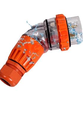 4孔10A澳式插澳标防尘防水防雨 弯式插头IP66插头56PA410花园插头