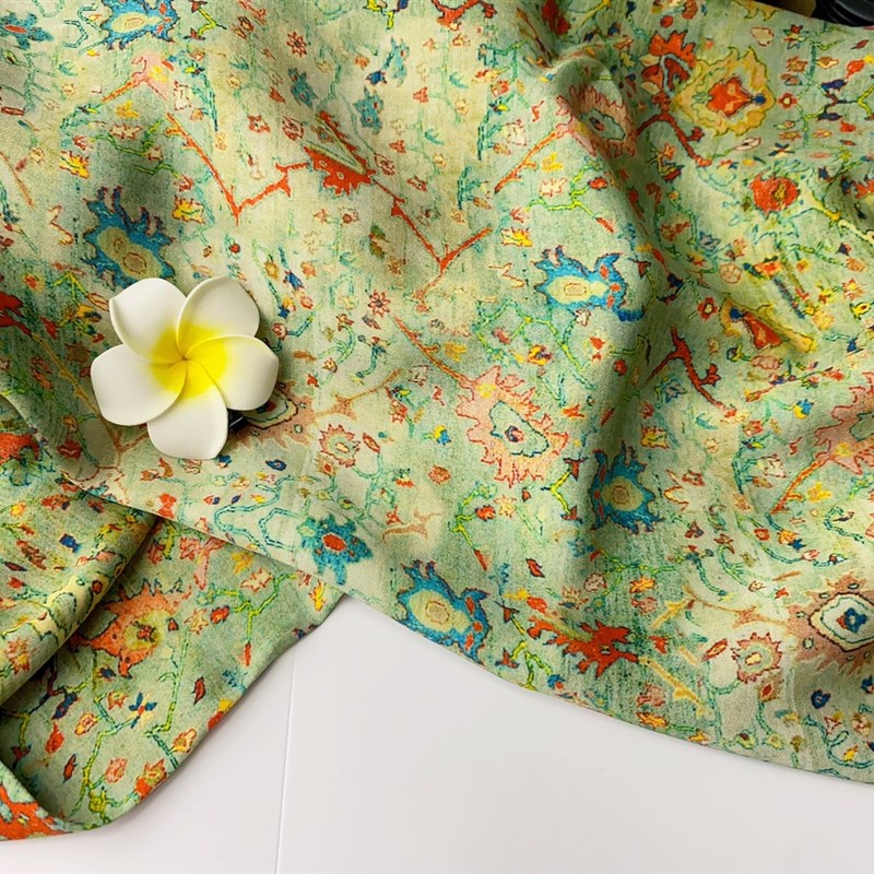 田园奇幻绫罗绸缎夏80支祥福缎超细贡缎真丝触感绵绸人造棉布料