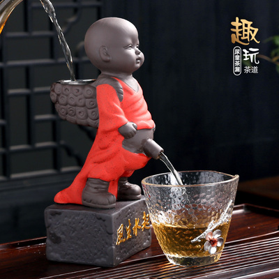 风生水起撒尿茶童茶宠泡茶童子尿茶壶小孩尿尿茶具尿童小和尚摆件