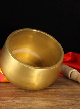 纯铜佛音钵盂梵音颂钵尼泊尔手工瑜伽冥想音疗钵音碗铜磬摆件