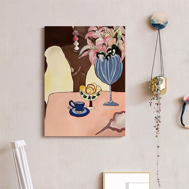 中古风花卉客厅餐厅装饰画 法式奶油风酒店民宿复古小众ins挂画图片
