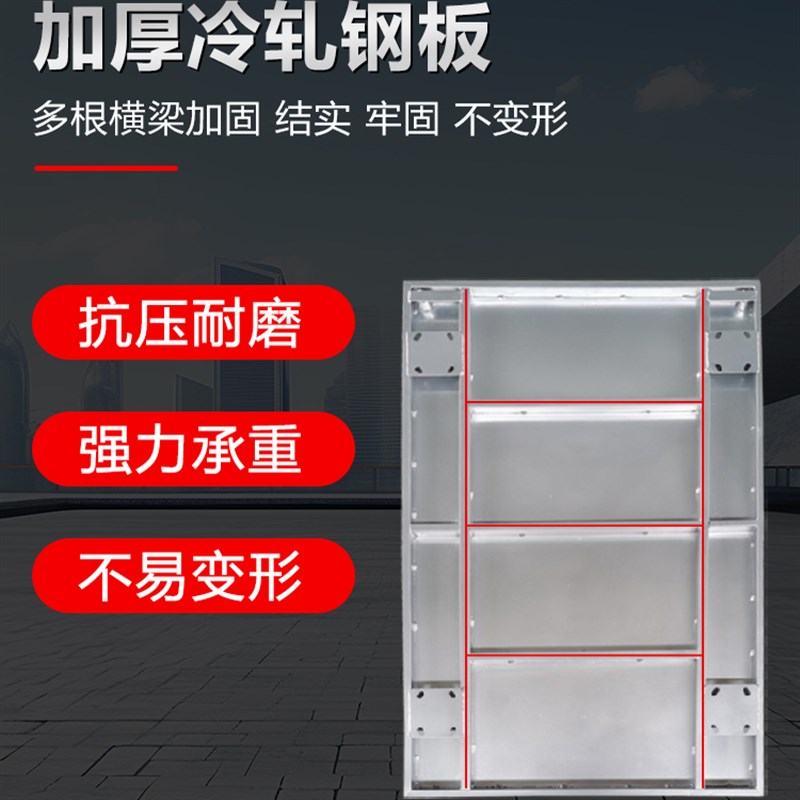 加厚钢板平板车静音橡胶轮手拉车工业手推车四轮手推车