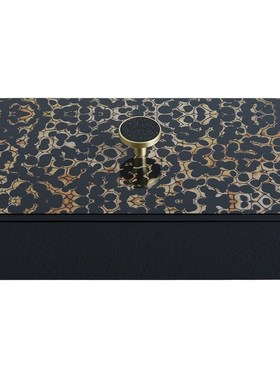 法式复古风古典黑金色装饰盒方形收纳盒摆件入户玄关柜储物盒陈列