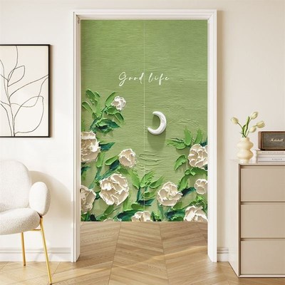 花朵花帘子门帘2025新款高档门帘冬夏两用房屋隔断帘门帘过道