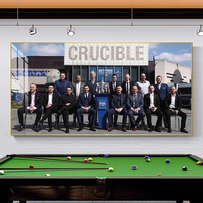 台球厅装饰画桌球室挂画斯诺克球星墙壁画丁俊晖奥沙利文海报贴画