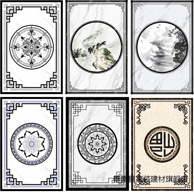 定制瓷砖拼花客厅造型地砖入户玄关餐厅拼图地板砖走廊过道地毯花