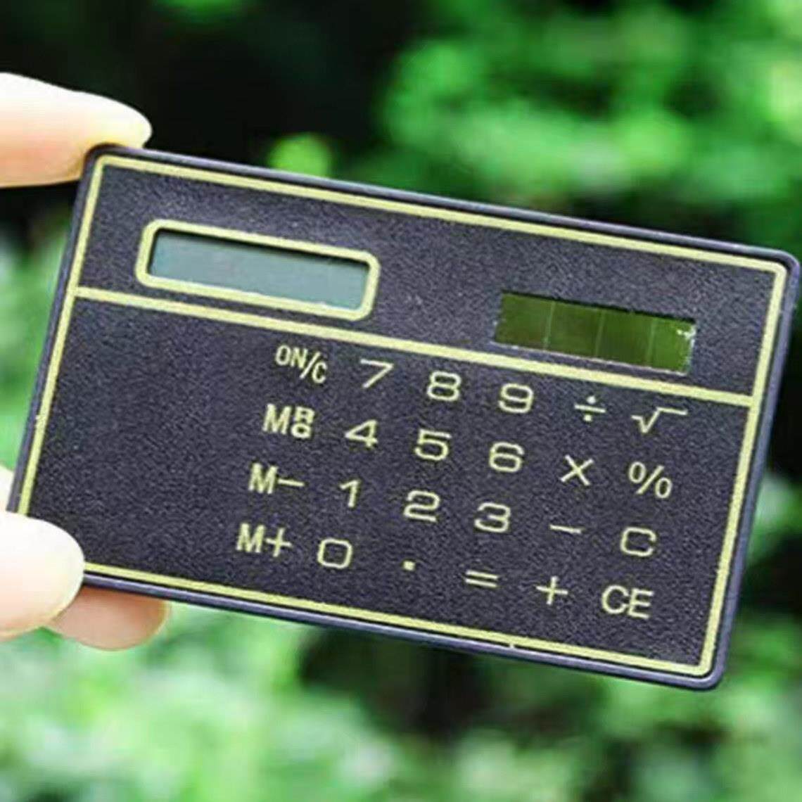 太阳能计算器卡片式超薄便携可爱迷你小型无声学生学习计算机文具